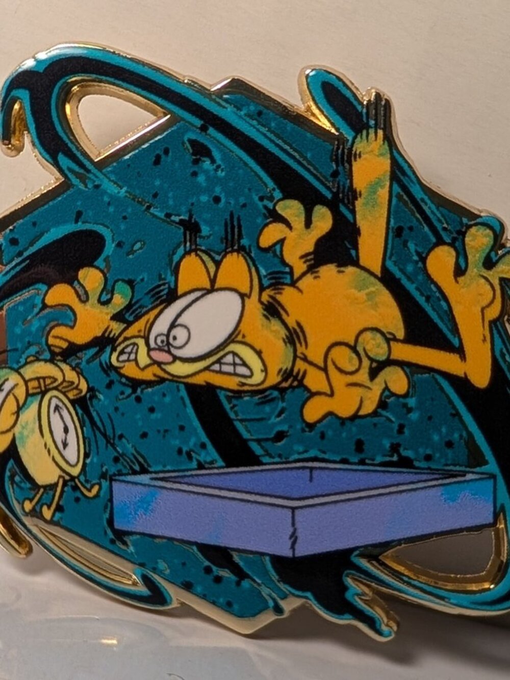 Garfield Alarm Clock Enamel Pin Blind Bag Series Official Mystery Lapel Badge